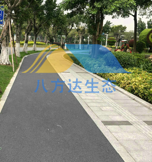 广州南沙区明珠湾起步区市政绿道透水混凝土工程